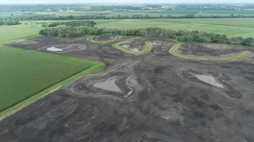 Crane Meadows in August 2021 after construction of the wetlands.