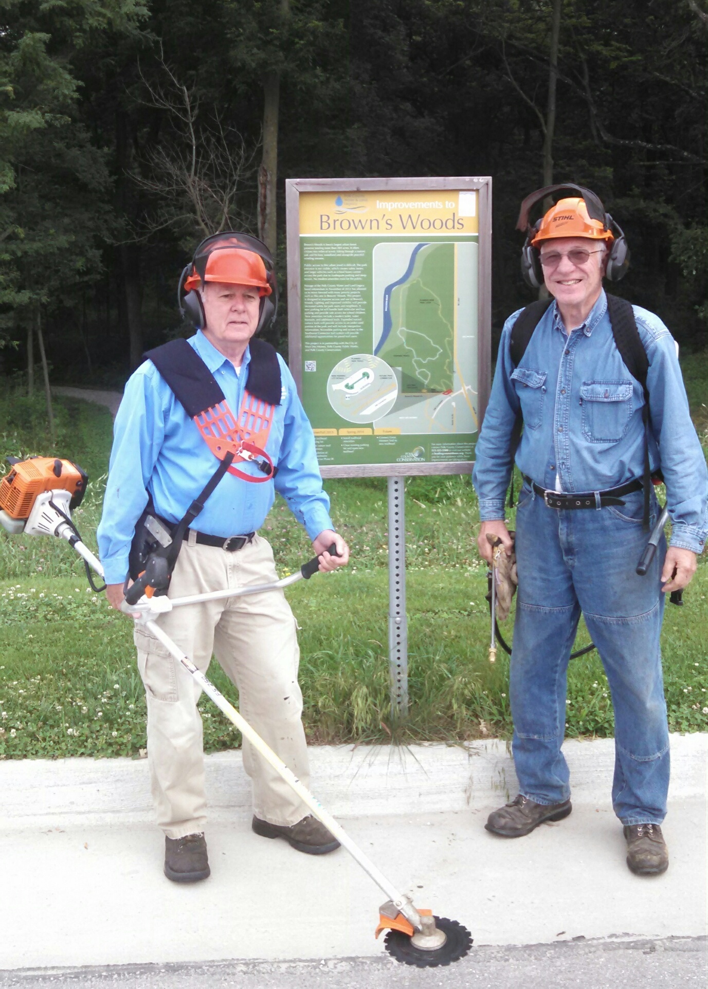 Ron Eckoff (right) is pictured with John Zeitler (left) volunteering.