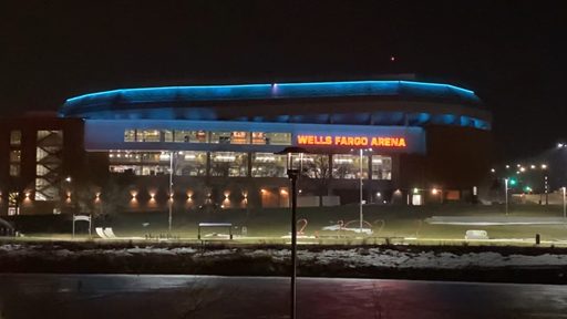 Exterior Light Testing Begins at Iowa Events Center